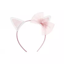 PartyDeco Opaska Kotek z kokardk� r�owy