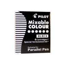 Pilot Naboje Paraller do pi�r kreatywnych czarne 6 szt.