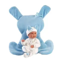 Lalka winylowa bobas Bimbo z niebiesk� podusi�35cm Llorens