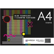 Wektor Blok techniczny A4 czarny 10 kartek 10 szt.