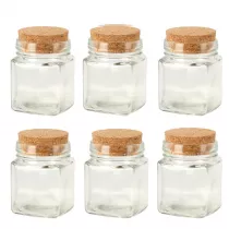Excellent Houseware Zestaw szklanych pojemnikw 6 x 160 ml