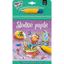 Sodkie pupile. Malowanka z pisakiem wodnym