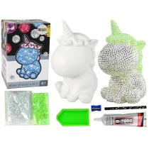 Jednoro�ec DIY diamenty kryszta�ki zielone LeanToys