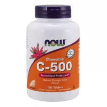 Now Foods Witamina C-500 Chewable o smaku pomaraczowym Suplement diety 100 tab.