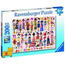 Puzzle dla dzieci 200 el. Przyjaciele i kwiaty Ravensburger