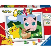 Malowanie po numerach. Malowanka CreArt dla dzieci. Pokemon