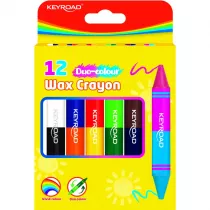 Kredki woskowe KEYROAD 6 sztuk dwustronne 12 szt.