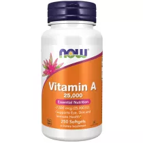 Now Foods Witamina A 25000 IU Suplement diety 250 kaps.