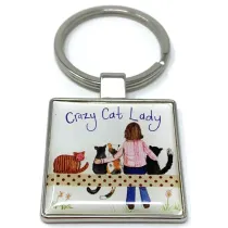 Alex Clark Brelok do kluczy K28 Crazy Cat Lady Kociara