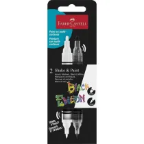 Faber-Castell Markery akrylowe Black Edition bia�y + czarny 2 szt.