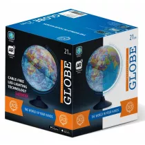 Globus z map� fizyczn� i aplikacj� 21 cm