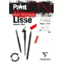Clairefontaine Szkicownik Paint On Lisse-Smooth A4 250 gsm 25 kartek