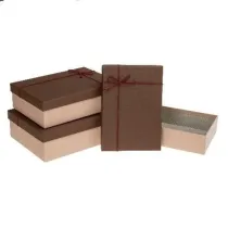 Pude�ko prostok�tne z kokard� 3 szt ROZETTE