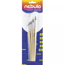 Nebulo Zestaw pdzli drewnianych (2-4-6-8-10) 5 szt.