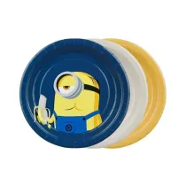PartyDeco Talerzyki Minionki 18cm 6 szt