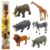 Zestaw mini figurki dzikie zwierz�ta 6-8cm 6 el.