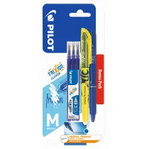 Piro kulkowe Frixion Clicker Pilot granatowe + wkad granatowy x3 + zakrelacz ty x1 blister