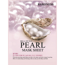Baroness Rozświetlająco-wygładzająca maska do twarzy w płachcie z ekstraktem z pereł 21 ml