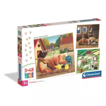 Puzzle 3x48 Super Kolor Farm Moments Clementoni