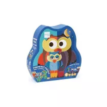 Puzzle dwustronne 39 el. XL Sowa "dzie� i noc" Scratch