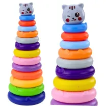 Piramidka kolorowa kotek 13 k�ek LeanToys