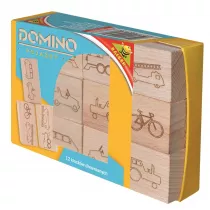 Domino drewniane. Pojazdy Zabawkarstwo Wojciech Bczek