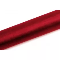 PartyDeco Organza G�adka czerwony 0,16x9m