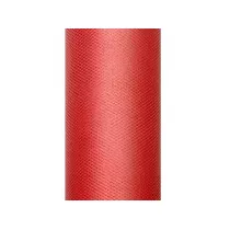 PartyDeco Tiul g�adki czerwony 0,3x9m