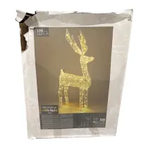 H&S Decoration Renifer akrylowy du�y 100 LED bia�y (uszkodzone opakowanie)