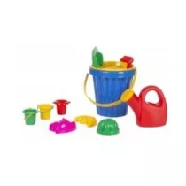 Zestaw do piasku wiaderko z konewk i foremkami LESZKO Macyszyn Toys