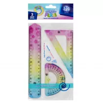 Astra Zestaw geometryczny pastelowy Flexi 3 elementy