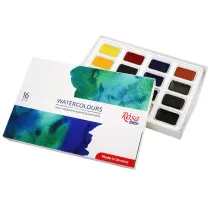 Farby akwarelowe w kostkach 16 x2,5 ml