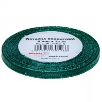 Wstka brokatowa zielona 6mm x 22m