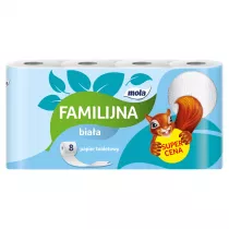 Mola Familijna Biaa Papier toaletowy 2-warstwowy 8 szt.
