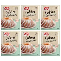 Celiko Cukier wanilinowy bezglutenowy Zestaw 6 x 32 g