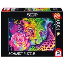 Puzzle 1000 el. Sheena Pike Kolorowy lampart Schmidt