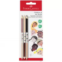Faber-Castell Kredki dwustronne Children of the world 6 kolor�w 3 szt.