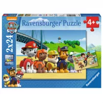 Puzzle 2 x 24 el. Psi Patrol. Bohaterskie szczeniaki Ravensburger
