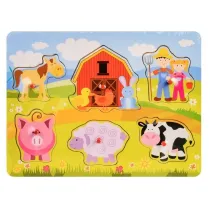 Puzzle Uk�adanka drewno - farma Daffi