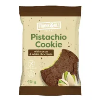 Frank&Oli Ciasteczko pistacjowe z kakao i bia czekolad 45 g