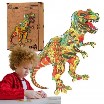Puzzle drewniane eko 129 el. Tyranozaur rex A3 Maksik
