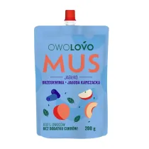 Owolovo Mus owocowy Trio Jabko - Brzoskwinia - Jagoda kamczacka 200 g
