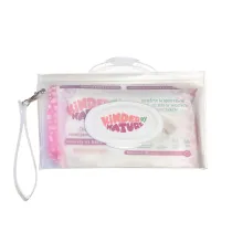 Kinder By Nature Zestaw Chusteczki nawilane odpowiednie dla noworodkw i dzieci + etui 56 szt.