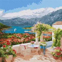 Ideyka Malowanie po numerach - Zatoka Kotorska 50x50cm