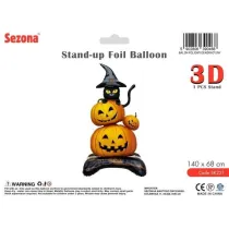 Balon Halloween Dynie i kot 140x68cm