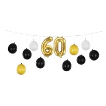 PartyDeco Girlanda balonowa 3w1 60 urodziny 260x32cm