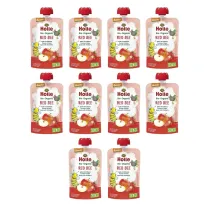 Holle Mus Czerwona pszczo�a (jab�ko - truskawka) od 8 miesi�ca Demeter Zestaw 10 x 100 ml Bio