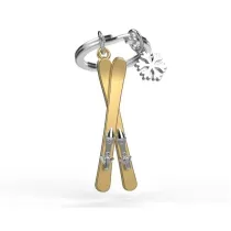 Metalmorphose Brelok do kluczy 3D narty z p�atkiem �niegu