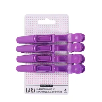 Sister Young Lara Hairdressing Clips Set klipsy fryzierskie do wosw Violet 4 szt.