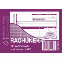 Michalczyk i Prokop Druk Rachunek/Zwolnienie z podatku VAT A6
